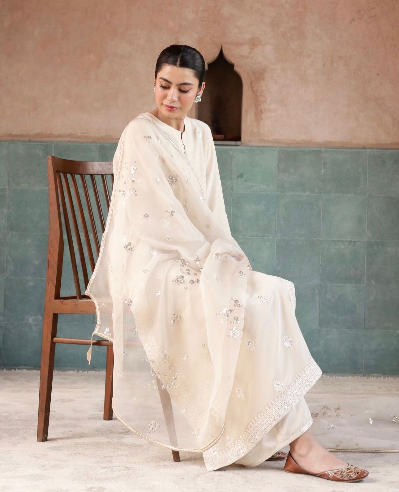Noor-e-Eid / Ivory | 3-Piece Stitched Embroidered Outfit