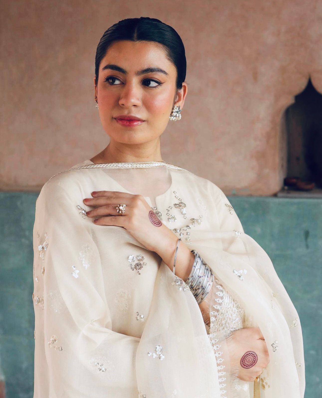 Noor-e-Eid / Ivory | 3-Piece Stitched Embroidered Outfit