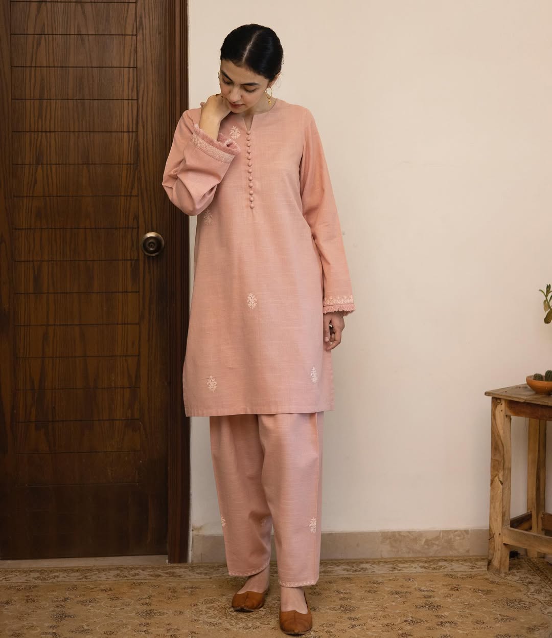 TEA PINK | 2-pc Stitched Embroidered Outfit