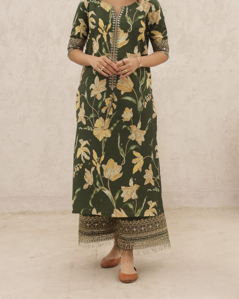 MOSS MARIGOLD | 2-Piece Stitched Suit