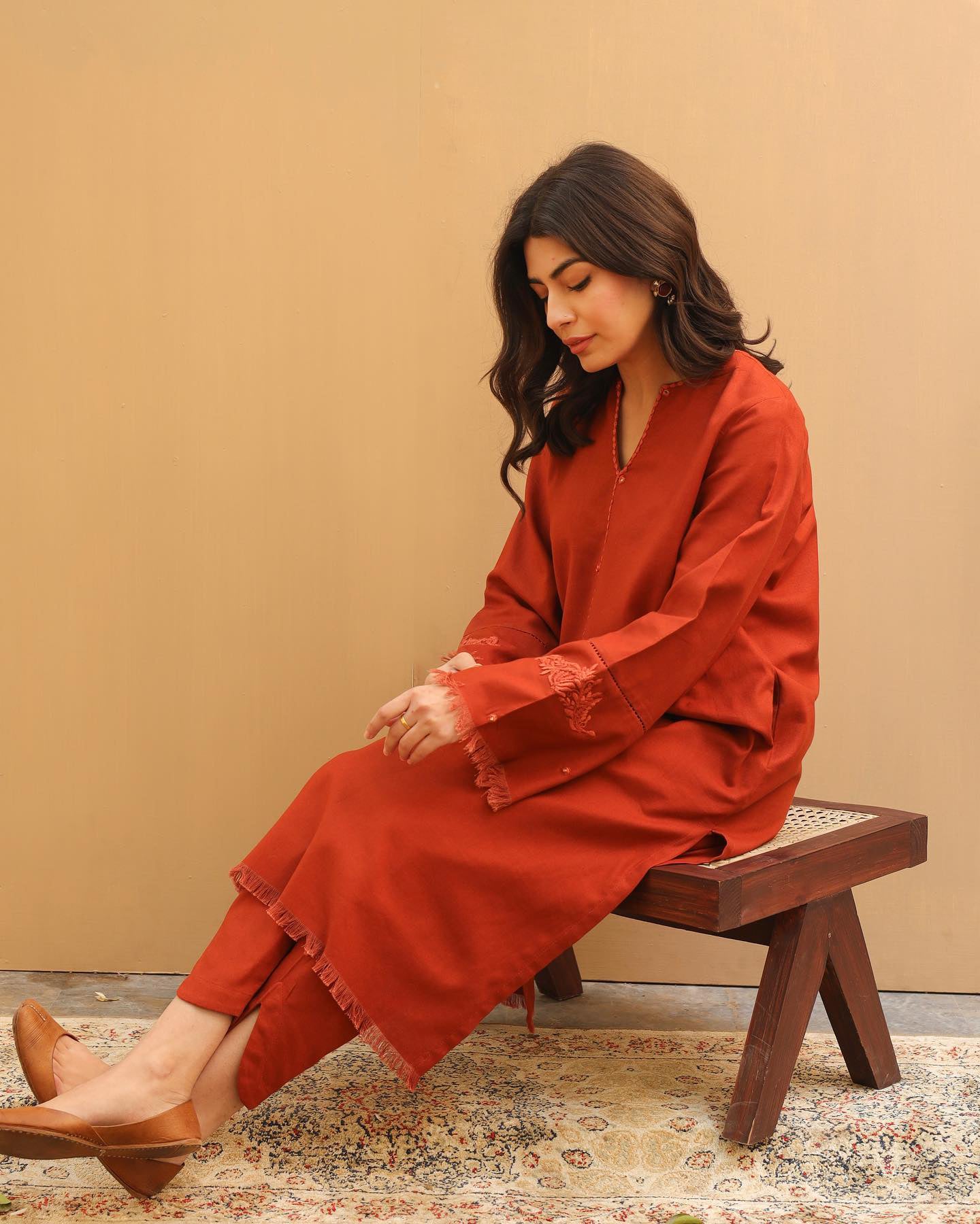 Copper Bloom | 3-Piece Stitched Suit