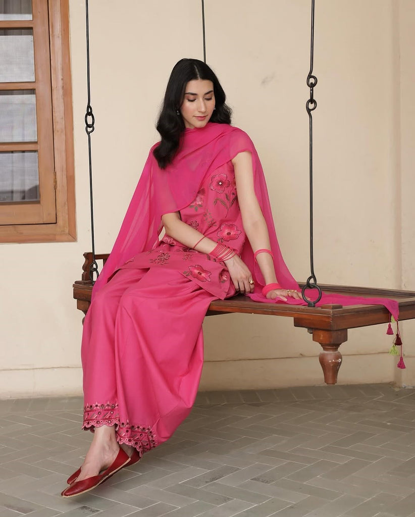 CANDY FLORA | 3Pc Stitched Embroidered Outfit