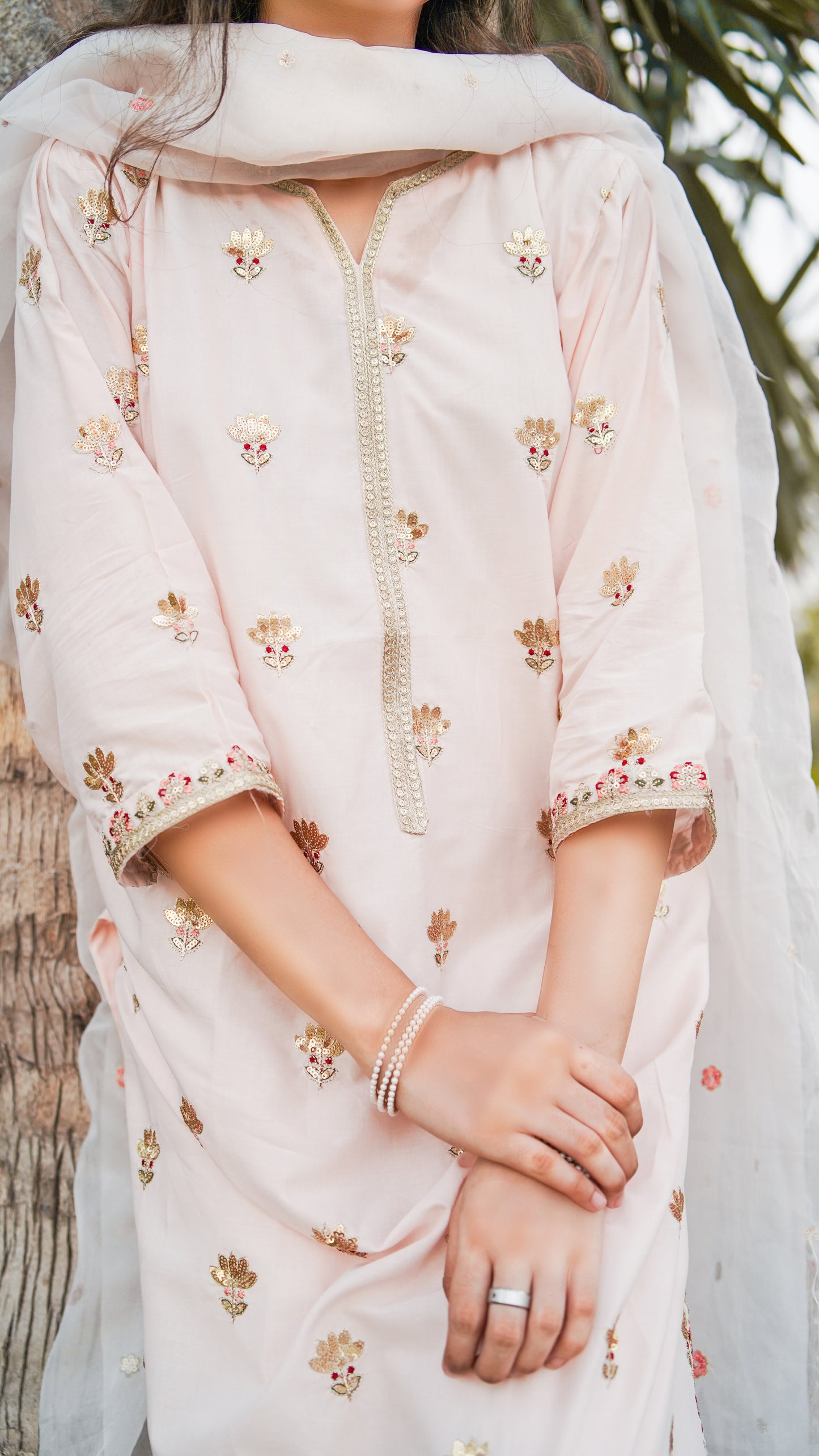 ROSE BLUSH | 3-PC Stitched Embroidered Outfit