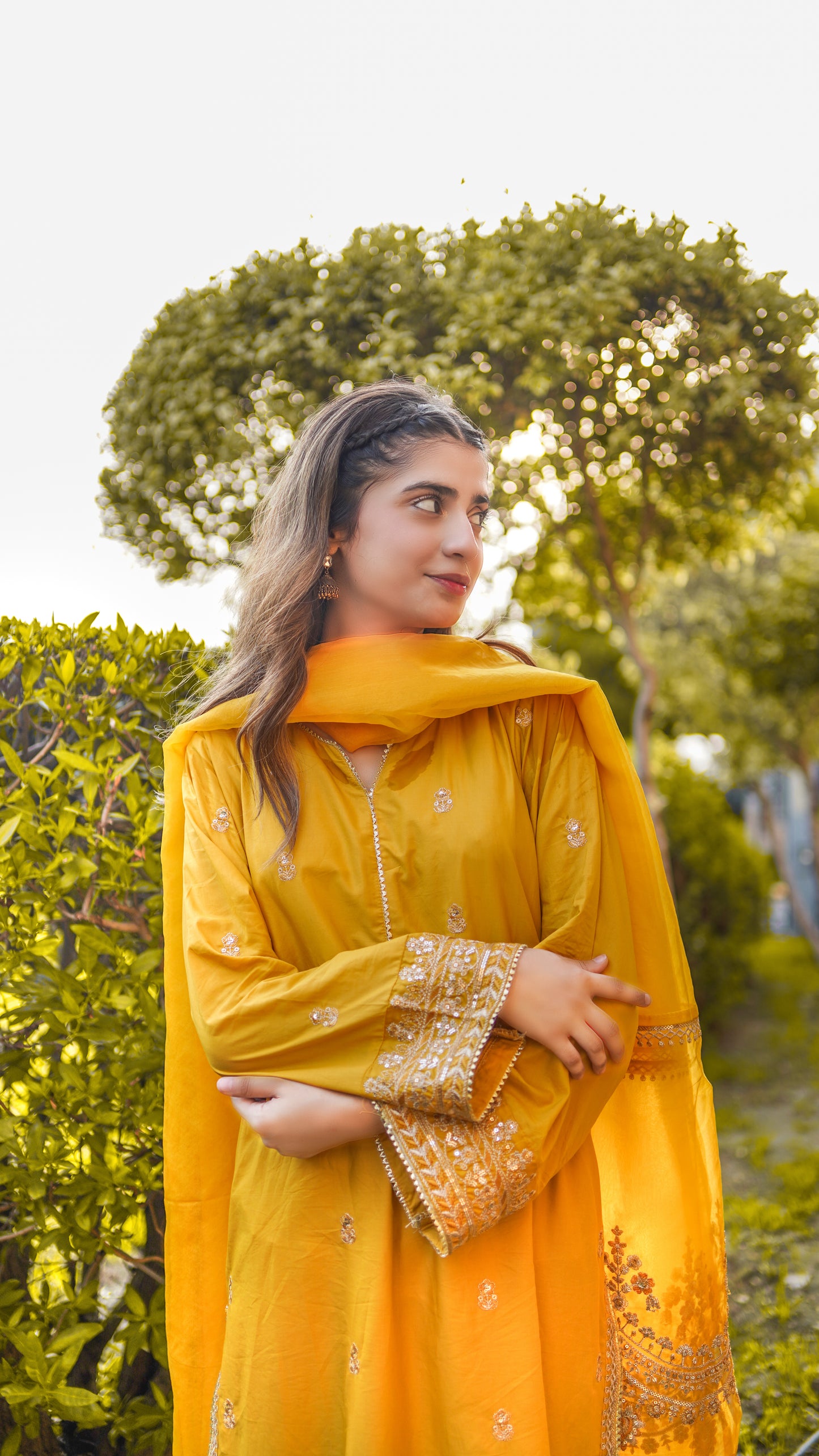 Sunset Blaze | 3-Pcs Stitched Embroidered Outfit