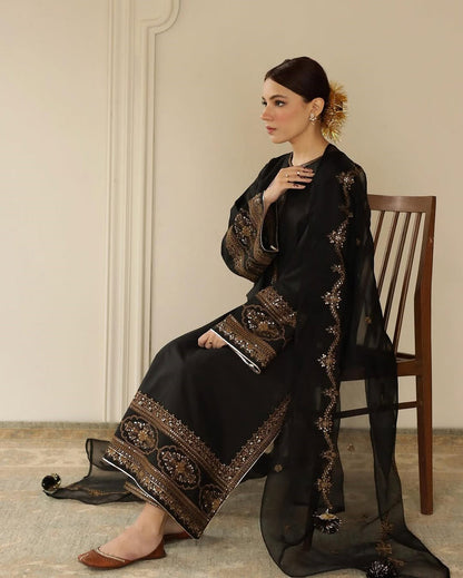 BRONZE MUSE | 3-Pcs Stitched Embroidered Suit