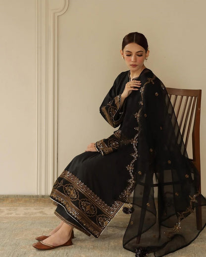 BRONZE MUSE | 3-Pcs Stitched Embroidered Suit