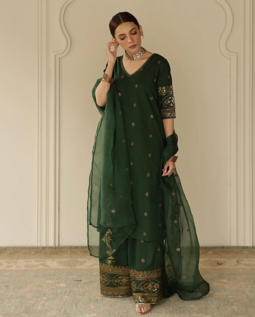 JADE | 3-Pcs Stitched Embroidered Outfit