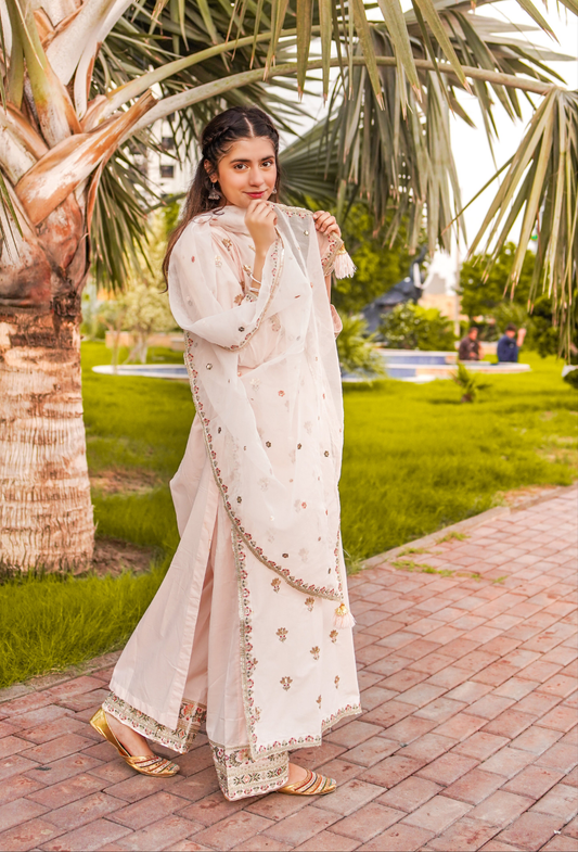 ROSE BLUSH | 3-PC Stitched Embroidered Outfit