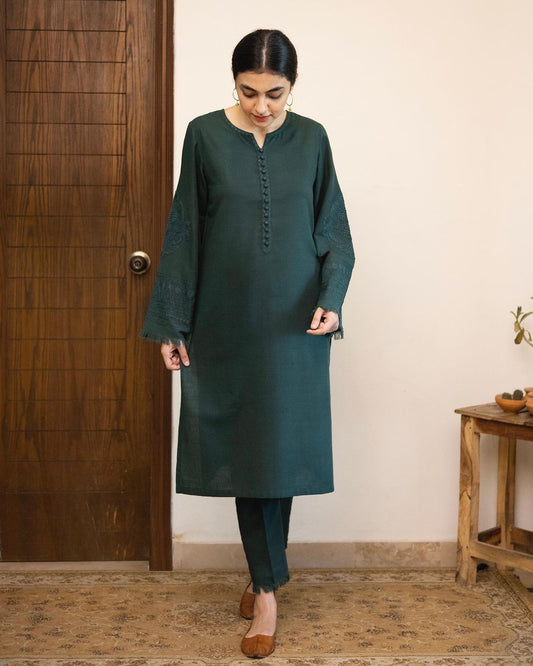 EMPIRE GREEN | 2-Piece Stitched Suit