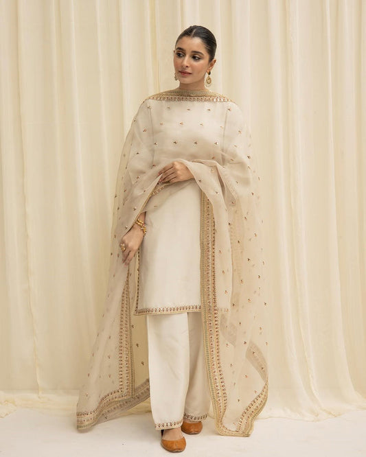 MAH PEKAR | 3-PC Stitched Embroidered Outfit