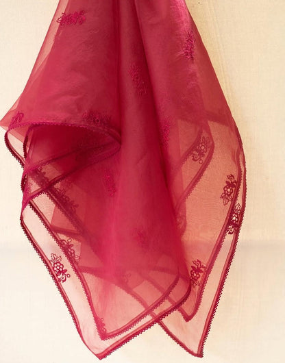 Fuchsia | 3-Pcs stitched Embroidered Outfit