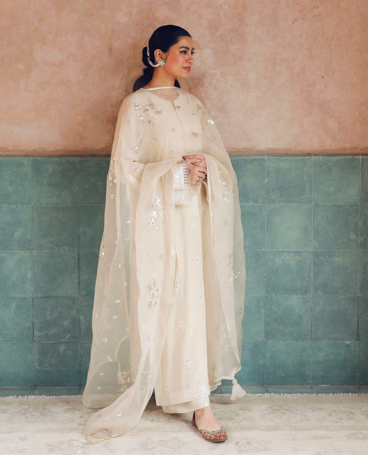 Noor-e-Eid / Ivory | 3-Piece Stitched Embroidered Outfit
