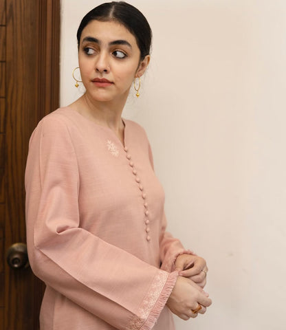 TEA PINK | 2-pc Stitched Embroidered Outfit