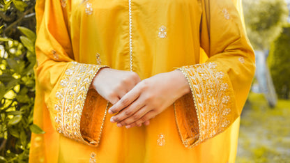 Sunset Blaze | 3-Pcs Stitched Embroidered Outfit