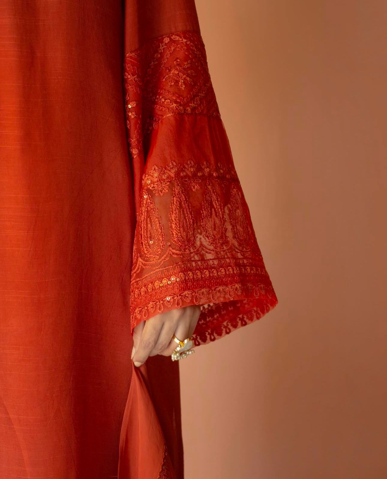 RUST | 3-pc Stitched Embroidered Outfit