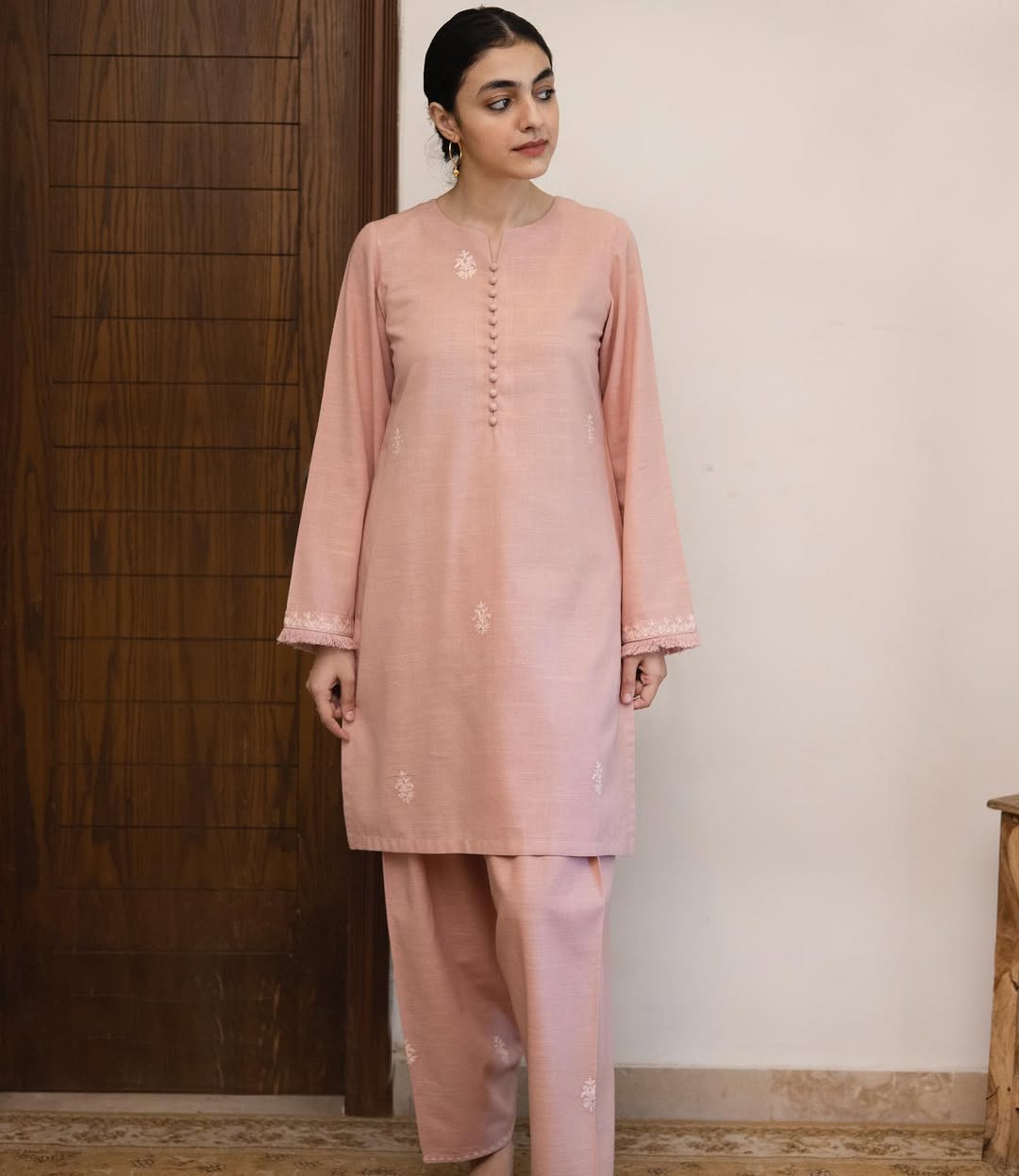 TEA PINK | 2-pc Stitched Embroidered Outfit