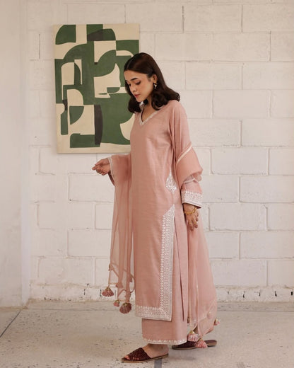 Dusty Pink | 3-PC Stitched Embroidered Outfit