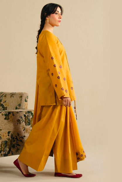 Mustard | 3-pc Stitched Embroidered Outfit