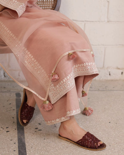 Dusty Pink | 3-PC Stitched Embroidered Outfit