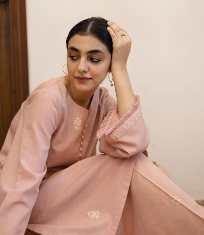 TEA PINK | 2-pc Stitched Embroidered Outfit