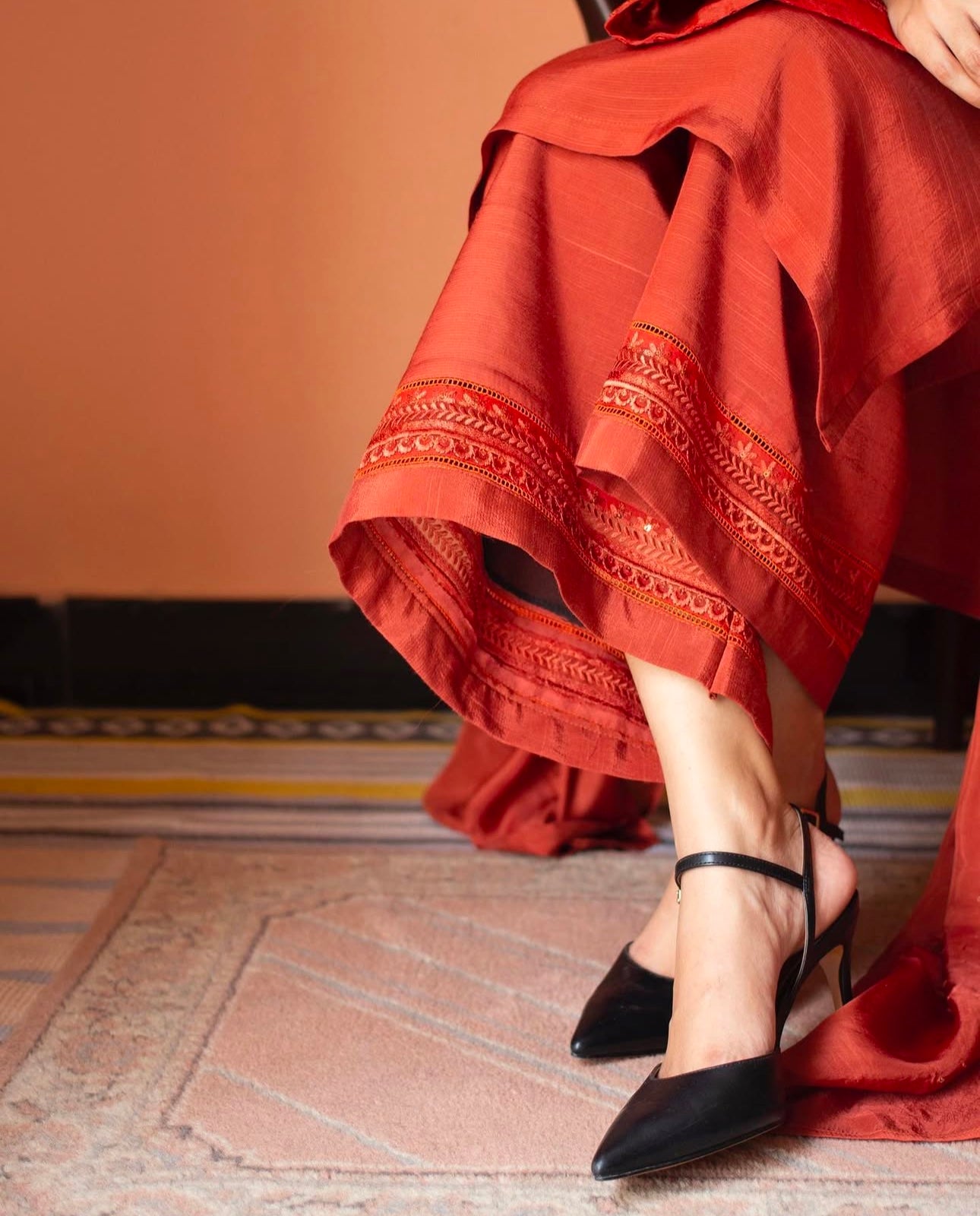 RUST | 3-pc Stitched Embroidered Outfit