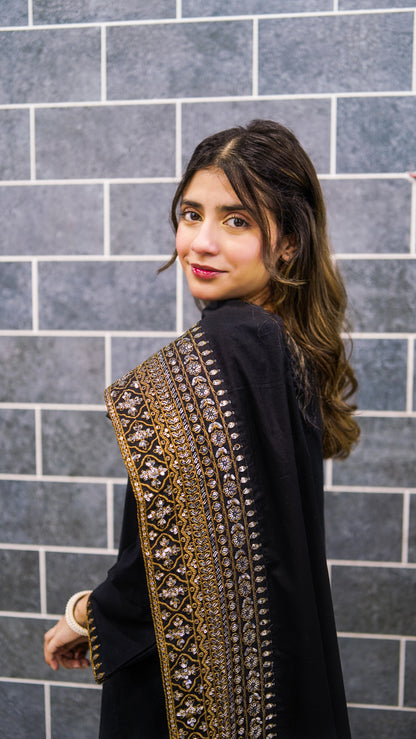 Black Mystique | 3-Piece Stitched Suit.