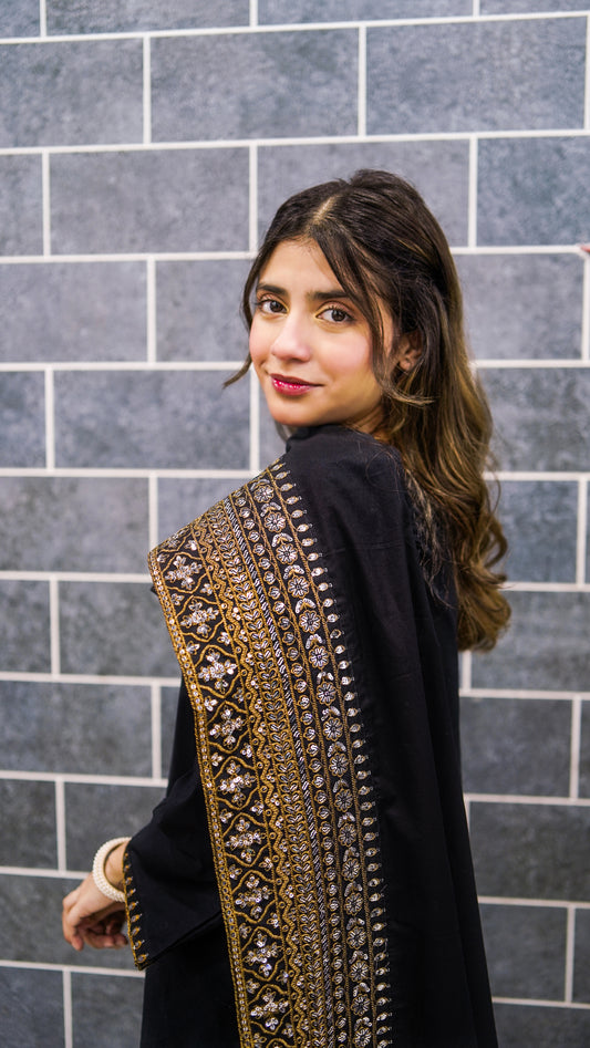 Black Mystique | 3-Piece Stitched Suit.